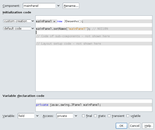 Janela Code Customizer