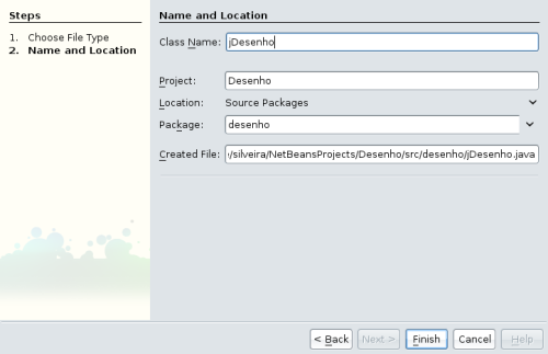 Tela New Java Class